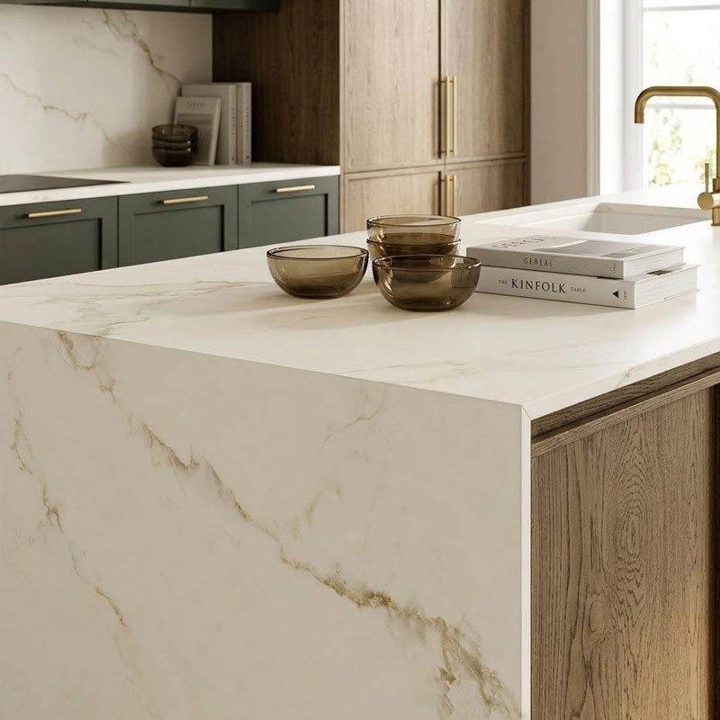 Plan de travail sur mesure en céramique Dekton® Keena